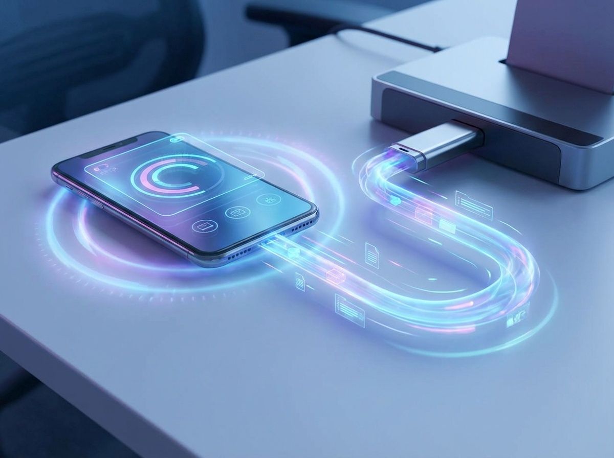 automatic mobile data backup to USB drive process