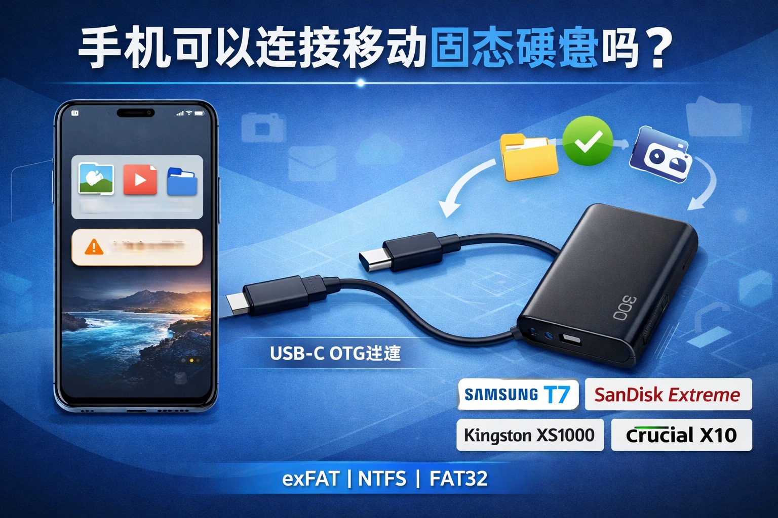 手机连接移动固态硬盘