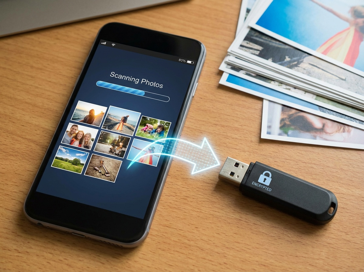 自动加密备份 手机照片视频自动写入U盘