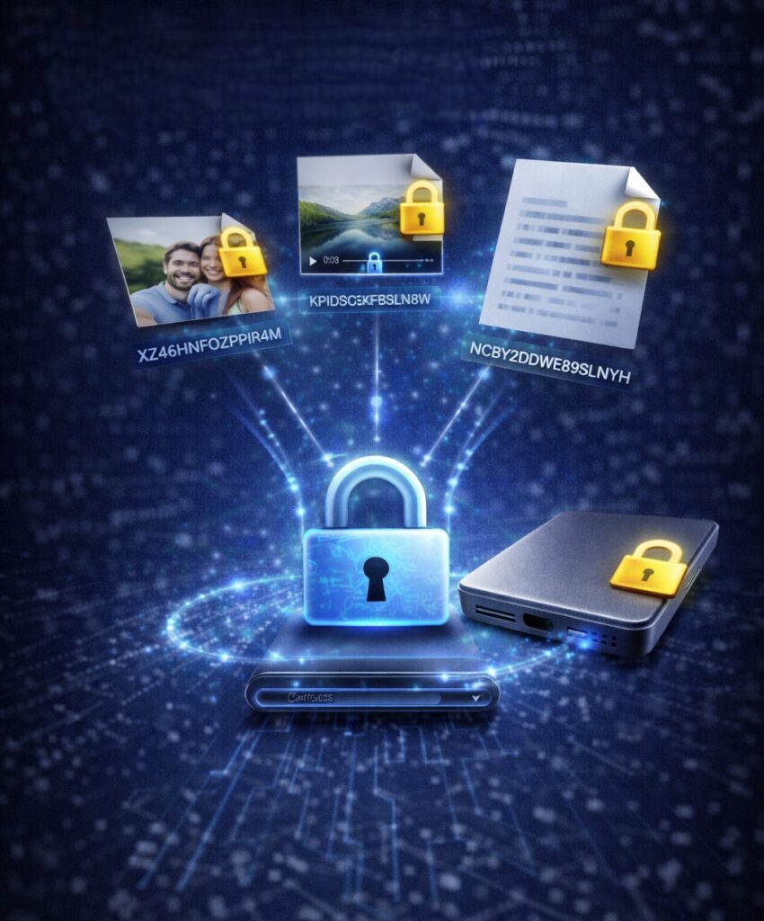 每个文件都是独立保护的，强加密与隔离机制保证安全