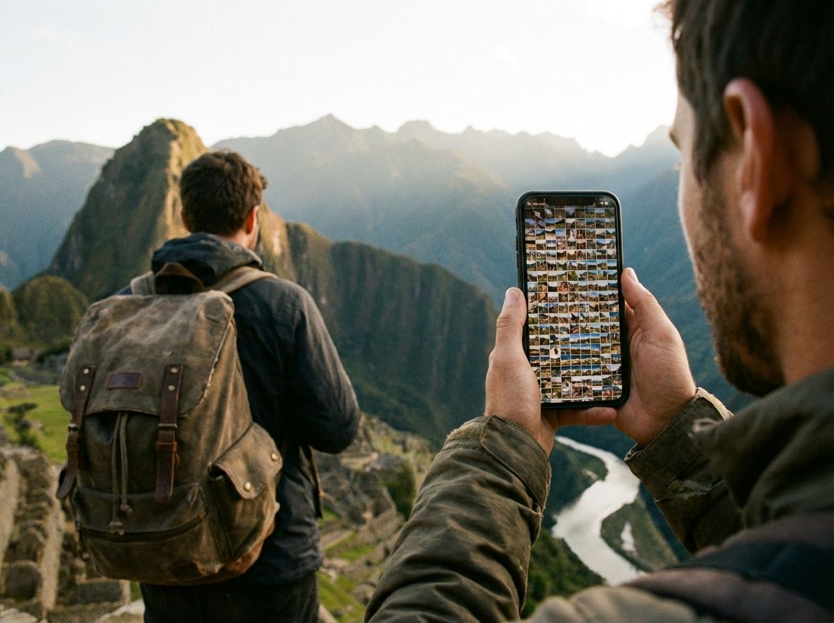旅行中手机数据备份困难 无网络信号 照片视频存储风险