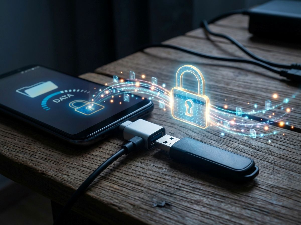 手机连接U盘进行加密备份 旅行数据安全存储